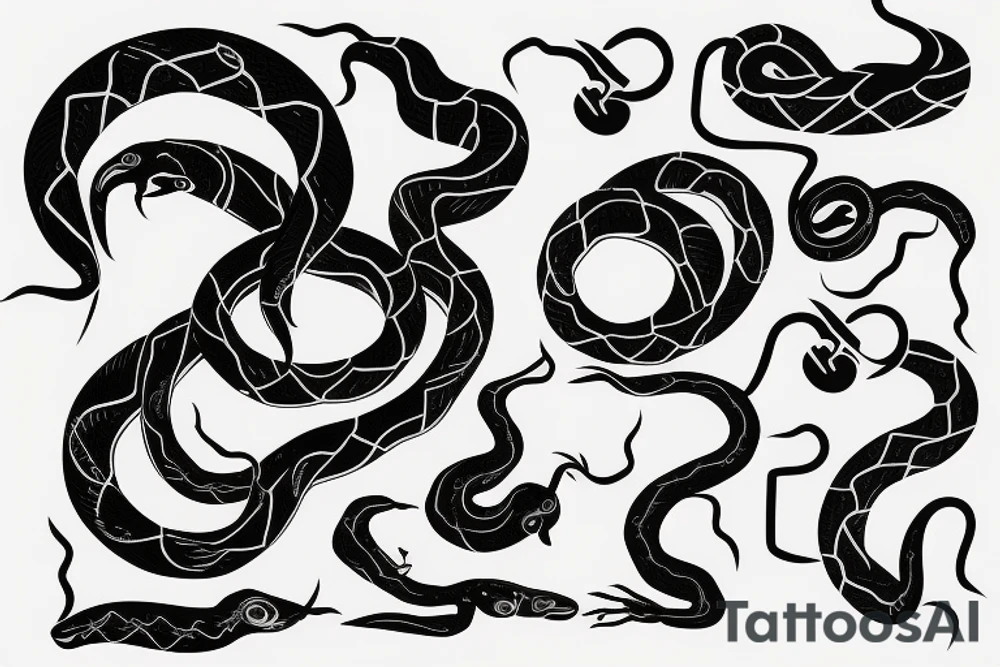 black snake that wraps around arm tattoo idea