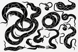 black snake that wraps around arm tattoo idea