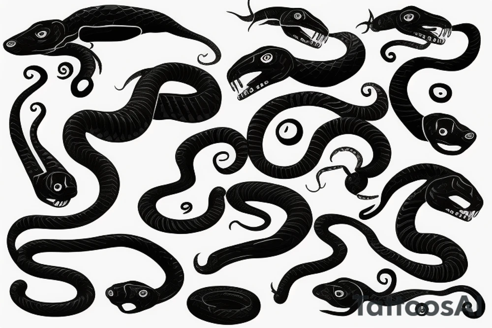 black snake that wraps around arm tattoo idea