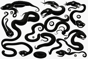 black snake that wraps around arm tattoo idea
