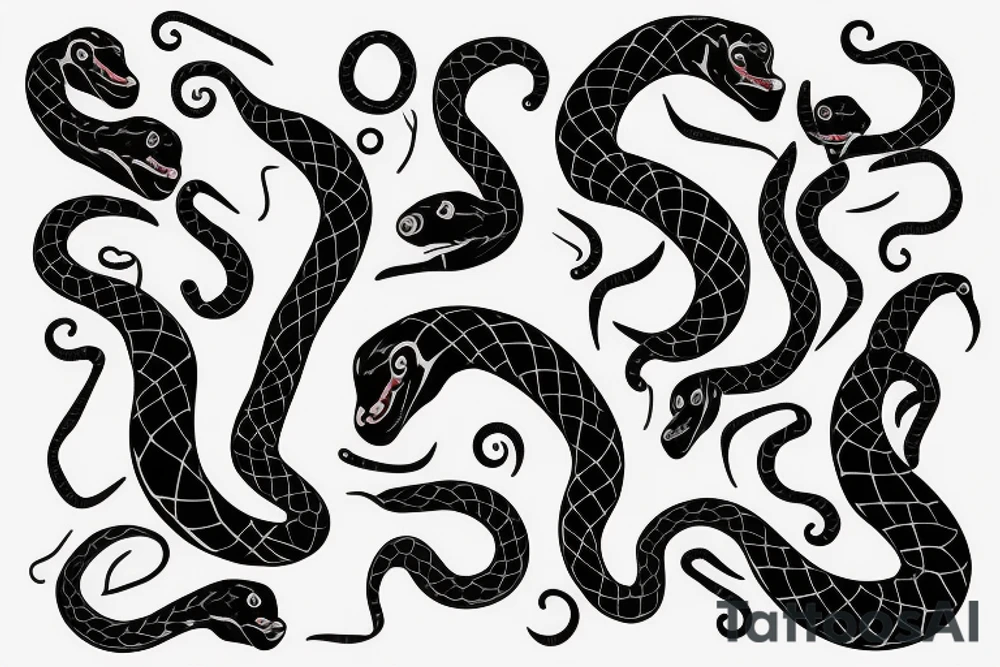 black snake that wraps around arm tattoo idea