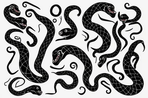 black snake that wraps around arm tattoo idea