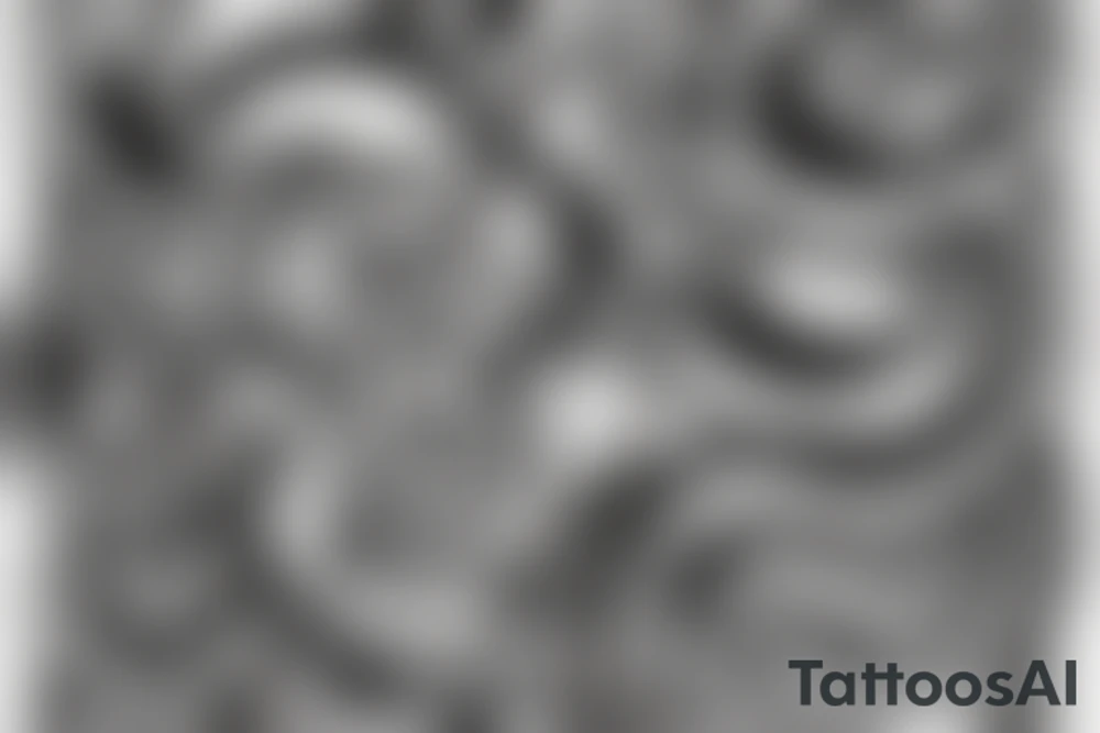 black and white snake tattoo idea