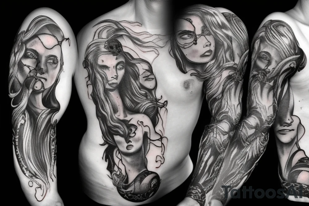 god of war medusa
full body tattoo idea