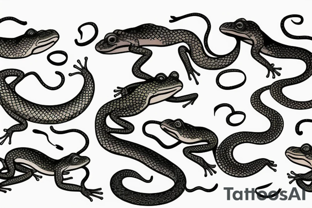 amphibian snake tattoo idea