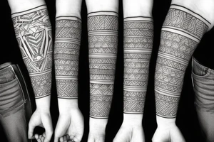 Forearm geometric tattoo idea