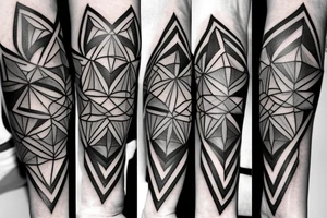 Forearm geometric tattoo idea