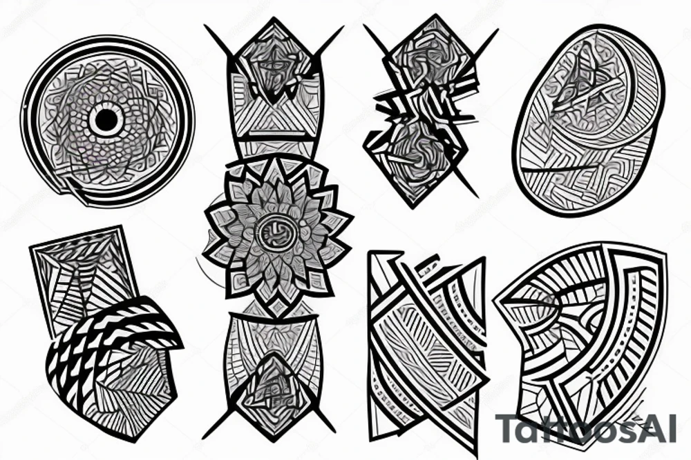 Forearm geometric tattoo idea