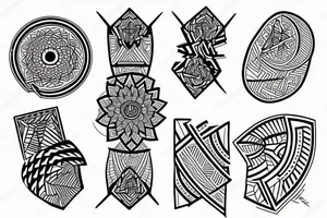 Forearm geometric tattoo idea