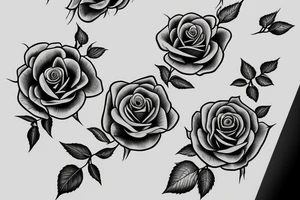 Rose avec des pétales qui tombent et des dates tattoo idea