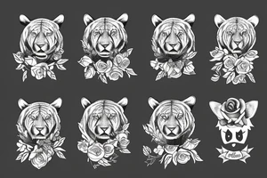 Rose avec tiges avec des pétales qui tombent et des dates tattoo idea