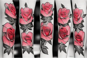 Rose avec tiges avec des pétales qui tombent tattoo idea