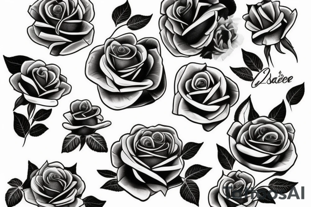 Rose avec sa tige tattoo idea