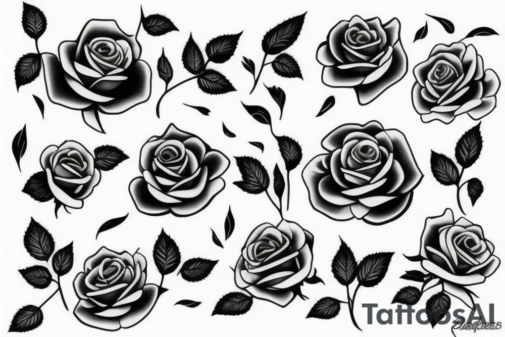 Rose avec sa tige tattoo idea