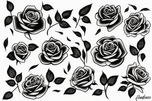 Rose avec sa tige tattoo idea