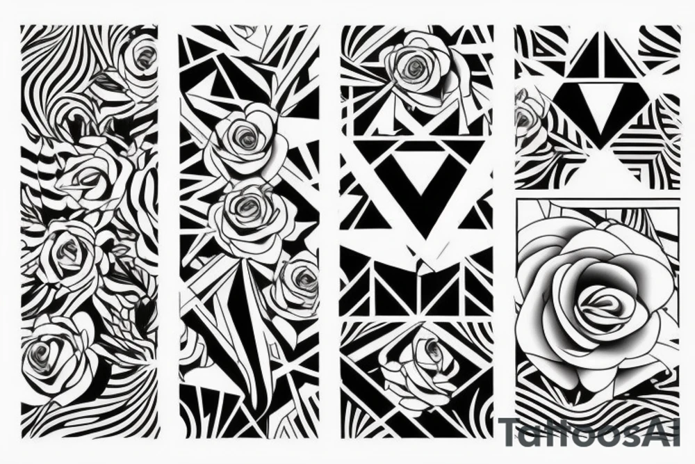 Longue rose avec sa tige et des pétales qui s envolent tattoo idea