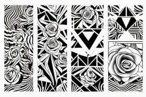 Longue rose avec sa tige et des pétales qui s envolent tattoo idea