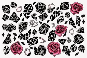Longue rose rouge avec sa tige et des pétales qui s envolent tattoo idea