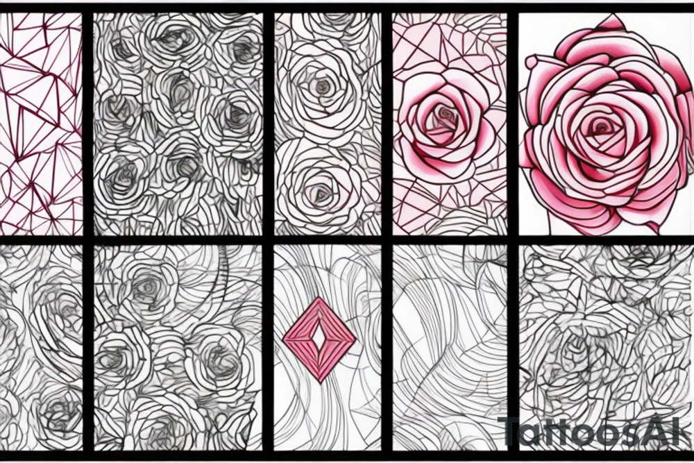 Longue rose rouge avec sa tige et des pétales qui s envolent tattoo idea