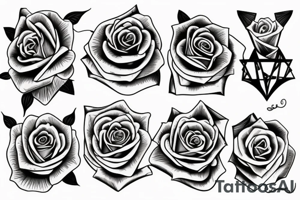 Rose avec epine tattoo idea