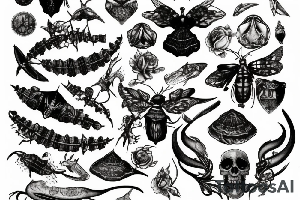 Scarabée avec la Queue qui remonte tattoo idea