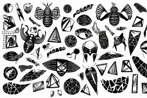 Scarabée avec la Queue qui remonte tattoo idea