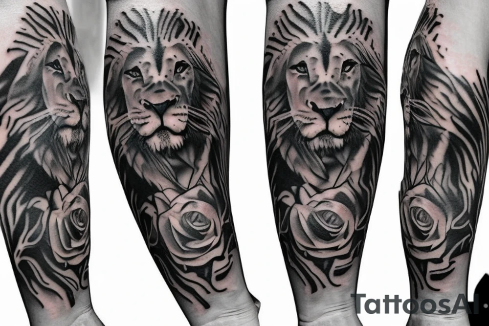 Lion realistic tattoo tattoo idea