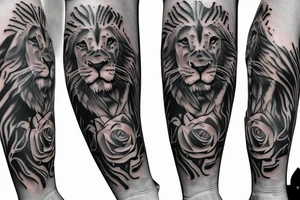 Lion realistic tattoo tattoo idea