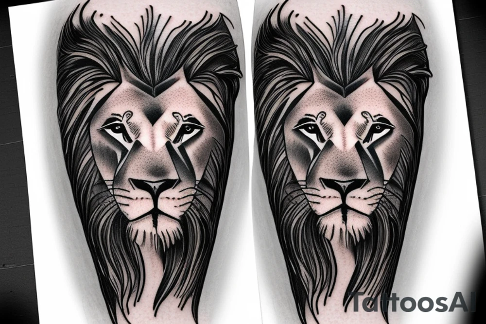 Lion realistic tattoo tattoo idea