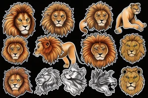 Lion roaring  
tattoo tattoo idea
