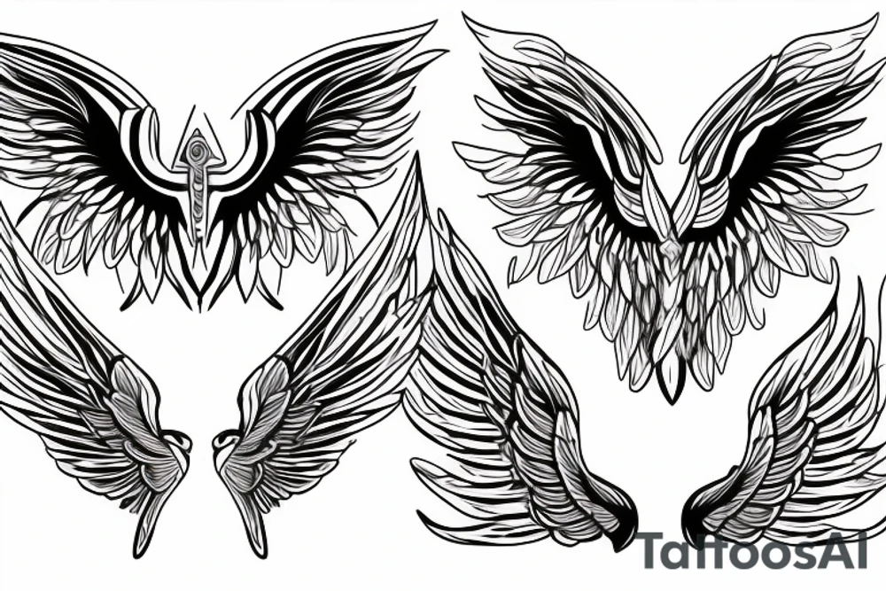 pharaoh with the wings behind the sun tattoo idea