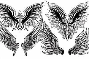 pharaoh with the wings behind the sun tattoo idea