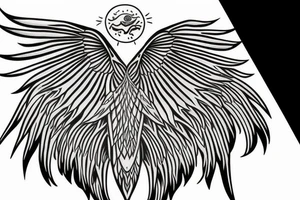 pharaoh with the wings behind the sun tattoo idea