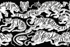 Tiger snow with dragon tattoo idea
