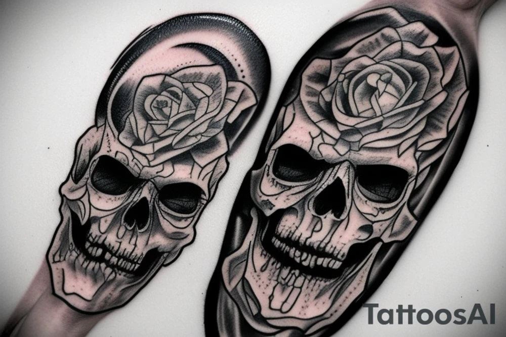 Horror Skull roughly painted with smoke melting or bleeding tattoo idea Horror Skull roughly painted with smoke melting or bleeding tattoo idea