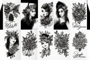 Femme avec une peau d'ours sur la tête tattoo idea