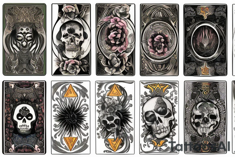 Tarot death card Flower tattoo idea