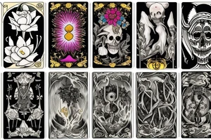 Tarot death card Flower tattoo idea