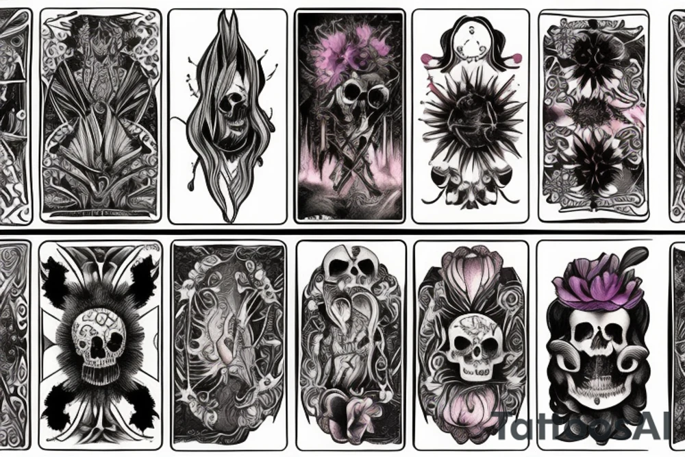 Tarot death Flower tattoo idea