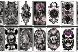 Tarot death Flower tattoo idea