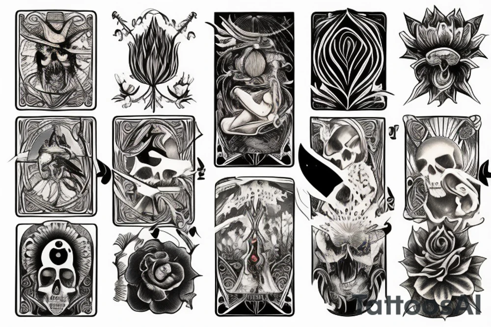 Tarot death Flower tattoo idea