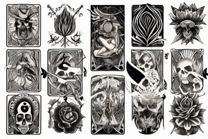 Tarot death Flower tattoo idea