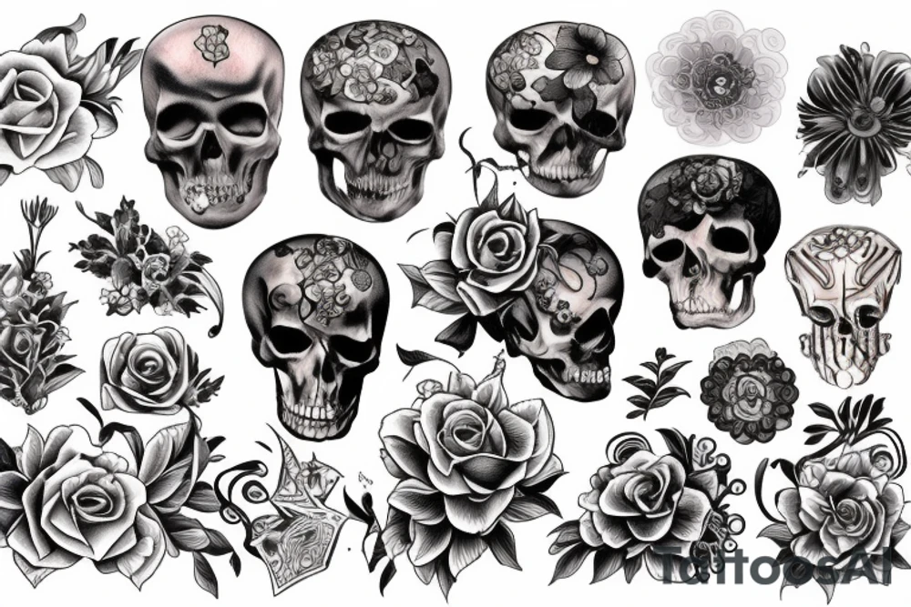 death Flower tattoo idea