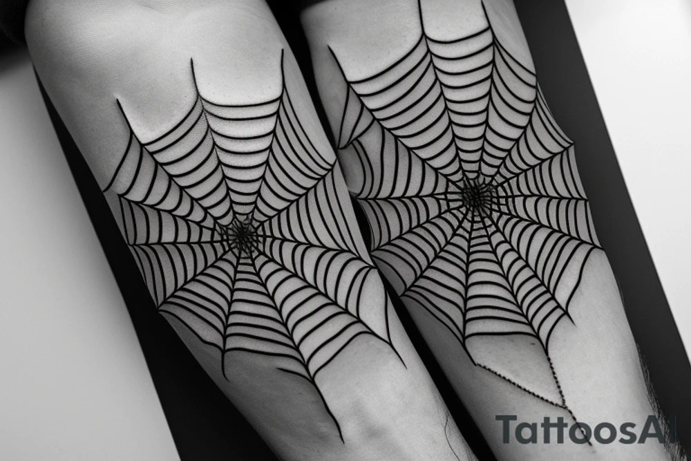 Spiderweb on elbow Scary tattoo idea
