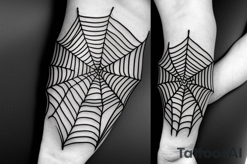 Spiderweb on elbow Scary tattoo idea