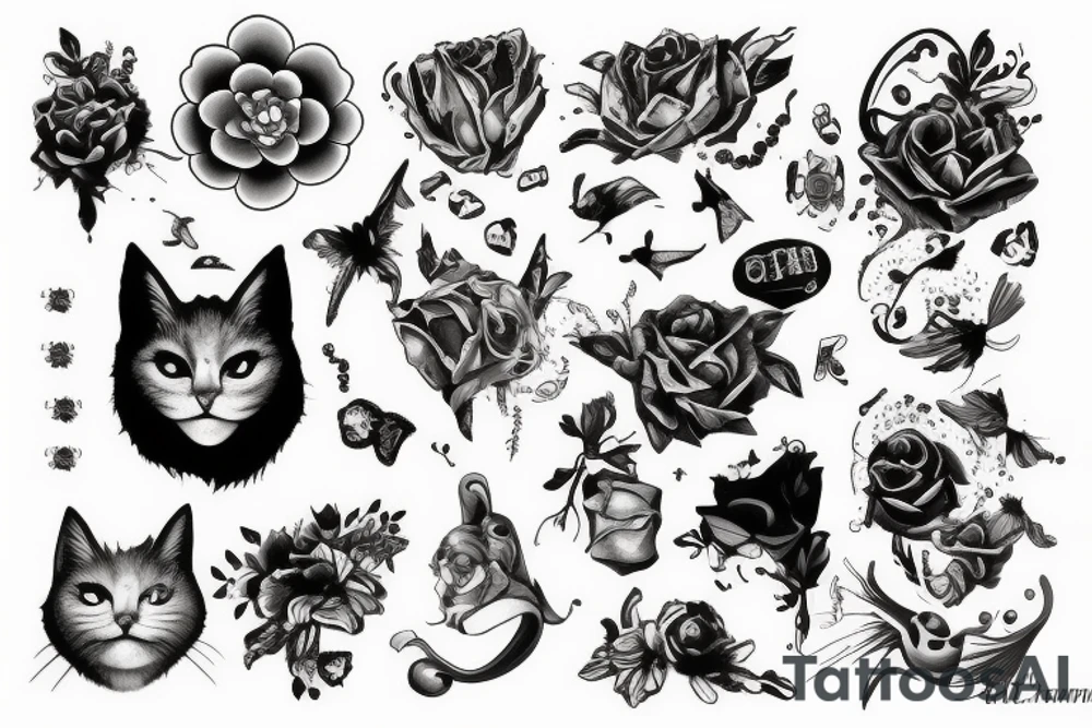 Кот tattoo idea