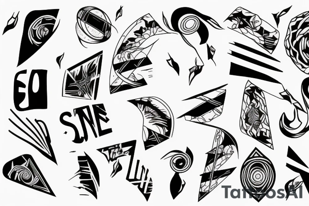 straight one line with three different thin straight lines on the end on the inside side of the left arm tattoo idea