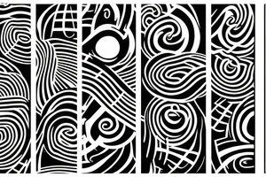 straight one line with three different thin straight lines on the end on the left arm tattoo idea