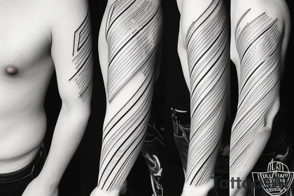 straight one line with three different thin straight lines on the end on the left arm tattoo idea straight one line with three different thin straight lines on the end on the left arm tattoo idea