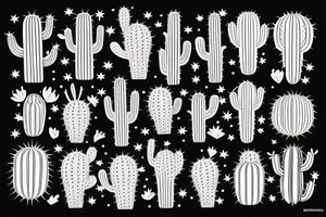 Cactus in pot tattoo idea